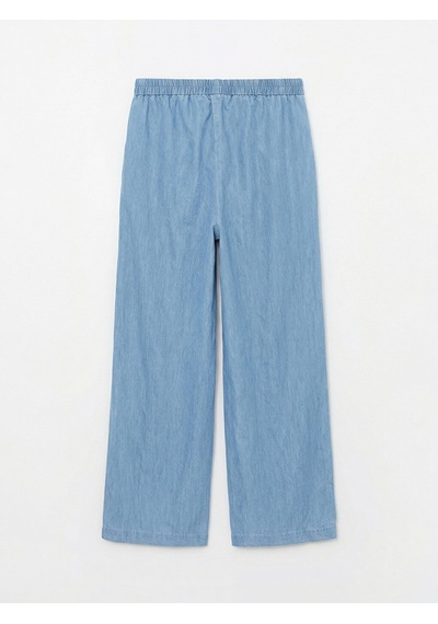 LC Waikiki Lc Waıkıkı İndigo Beli Lastikli Wideleg Kadın Jean Pantolon