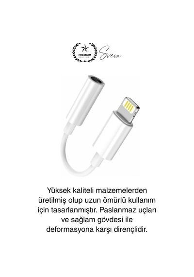 İphone 15-14-13-12-11-x-7-8 Lightning Uyumlu Kablolu Kulaklık Çevirici Tak Çalıştır Aux Dönüştürücü