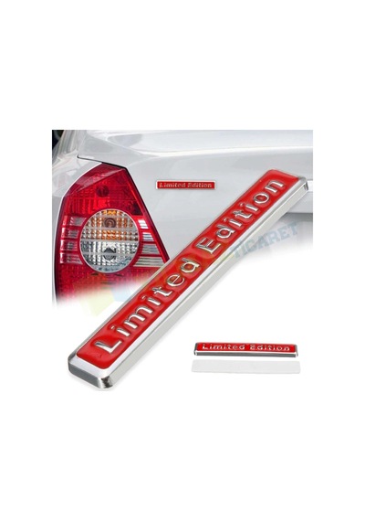 Limited Edition Torpido Bagaj Logo Amblem 3D Metal Paslanmaz Kırmızı