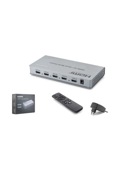 Hadron Hdx1436 Hdmı Quad Multi Viewer Kumandalı 4 Giriş 1 Çıkış Gri