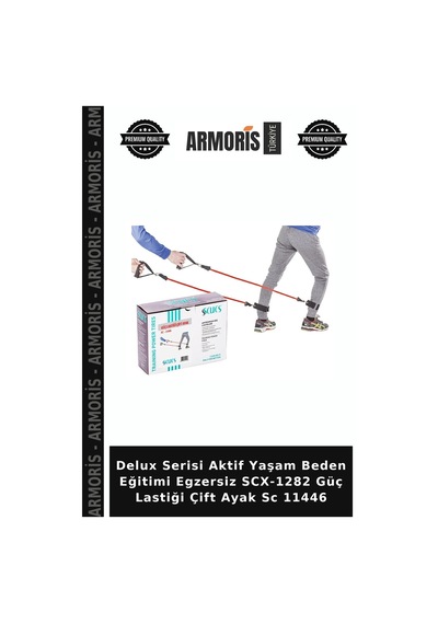 Delux Serisi Aktif Yaşam Beden Eğitimi Egzersiz Scx-1282 Güç Lastiği Çift Ayak Sc 11446 Çok Renkli