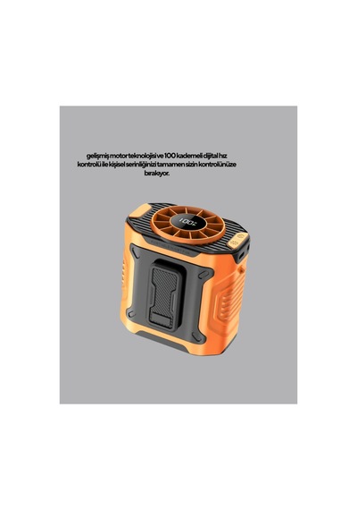 Turbo Mini Taşınabilir Fan 100 Kademeli Dijital Hız Kontrolü Ve Type-c Şarj Belirtilmemiş