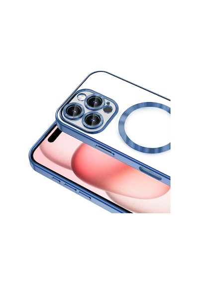 Zore Apple Uyumlu iPhone 16 Pro Kılıf Kamera Korumalı Magsafe Wireless Şarj Özellikli Demre Ka Mavi
