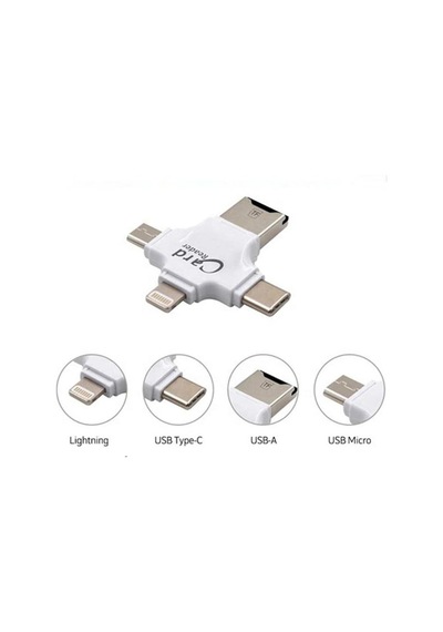 Apera GN-24 OTG 4 in 1 Micro USB Flash Disk Type C Mikro SD Kart