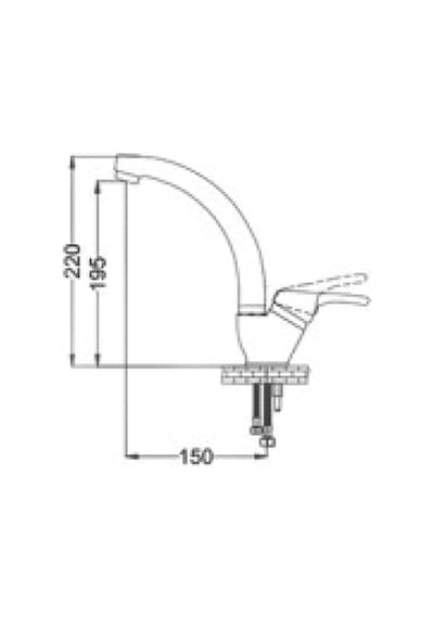 Gms Seren Mix Kuğu Lavabo Bataryası Srn101