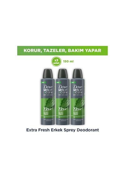 Dove Men +care Advanced Erkek Deodorant 72 Saat Koruma Extra Fresh 150 Ml X3
