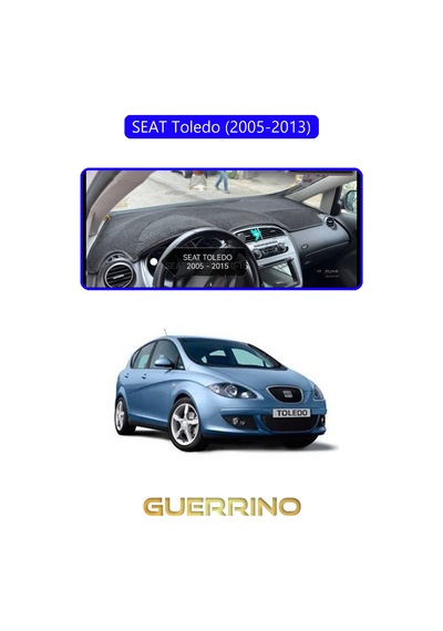 Seat Toledo 2005-2013 Torpido Koruma Halısı Mavi Kenar