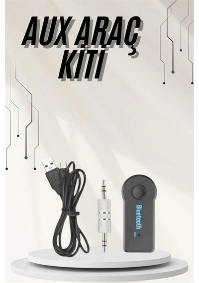 Belirtilmemiş Yeni Nesil Bluetooth Aux Araç Kiti Siyah Tv Tablet Telefon Araç Araba
