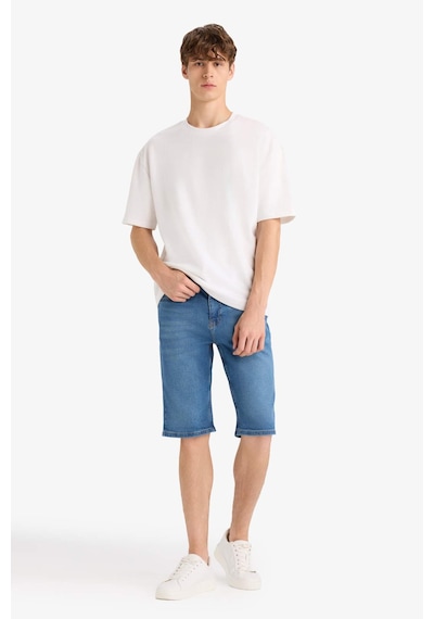Defacto Regular Fit Jean Bermuda Şort F9890ax25smnm28 Mavi