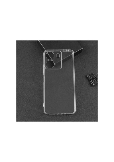 Xiaomi Redmi 13c Uyumlu Kılıf Kamera Korumalı Antishock Emici 2mm Yumuşak Esnek Şeffaf Silikon Resimde Görünen