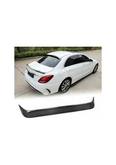 Mercedes W205 Boyalı Pianoblack Cam Üstü Spoiler 2015-2021 Aras