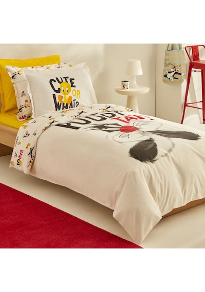 Karaca Home Looney Tunes Best Friends Tek Kişilik Nevresim Takımı Beyaz