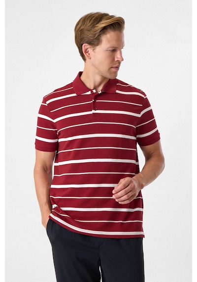 Back And Bond Regular Fit Bordo Düğmeli Polo Yaka Tişört