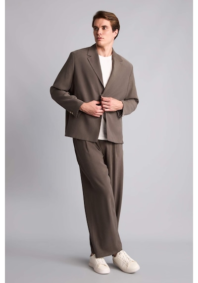 Defacto Oversıze Blazer Koyu Khakı Ceket H7041ax26smkh522 Haki-kh522