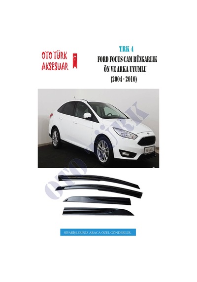 Ford Focus 2 2004-2010 Mugen Cam Rüzgarlığı Ön Arka