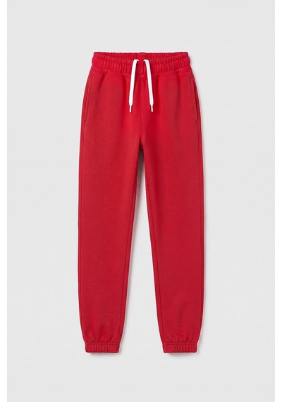 TOMMYLIFE Fiesta Standart Fit Basic Kız Çocuk Eşofman Alt - 75194 Kırmızı