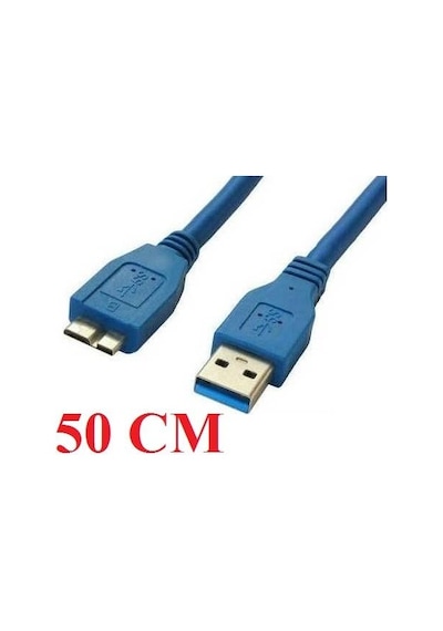 50 cm. USB 3.0 Taşınabilir HDD Harddisk Data & Güç Veri Kablosu