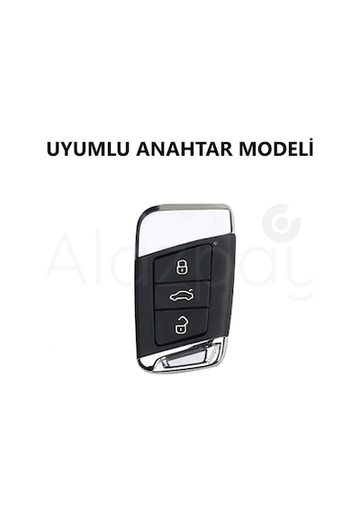 Volkswagen Passat Golf Arteon Tiguan Silikon Anahtar Kılıfı Beyaz Kırmızı