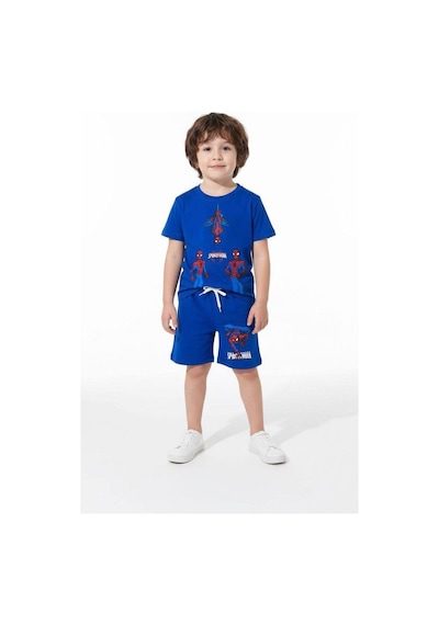 Miniko Kids Erkek Çocuk Spiderman Örümcek Adam Modelli Pamuk Şortlu Takım Saks Mavisi Miniko Kids Erkek Çocuk Spiderman Örümcek Adam Modelli Pamuk Şortlu Takım Saks Mavisi