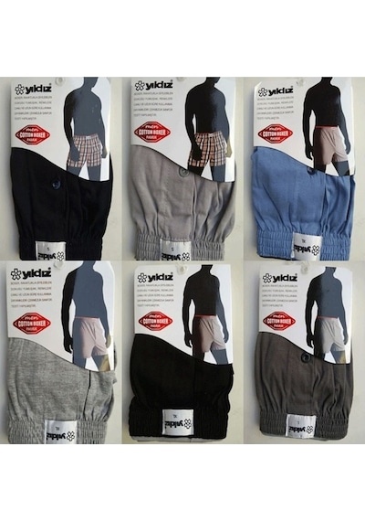 6 Adet Yıldız Erkek Penye Taşma Cotton Boxer (43)