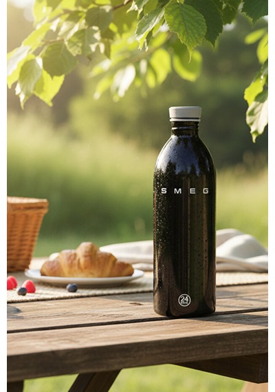 Smeg 50's Style Retro Clima Bottle Wbf01 500 Ml Çelik Termos Siyah