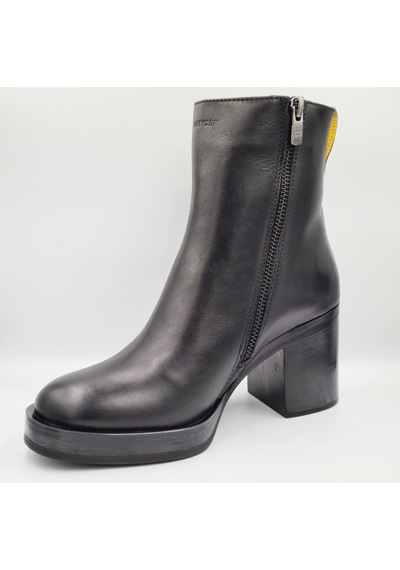 Greyder 35292 5k Siyah Hakiki Deri Kalın Topuklu 7cm Kadın Ankle Bot Siyah