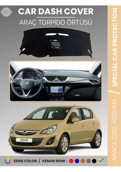 Opel Corsa E 2013-2019 Torpido Örtüsü Ön Göğüs Koruma Torpido Koruma Tam Uyum Çatlamayı Önler - 706 Stiloto