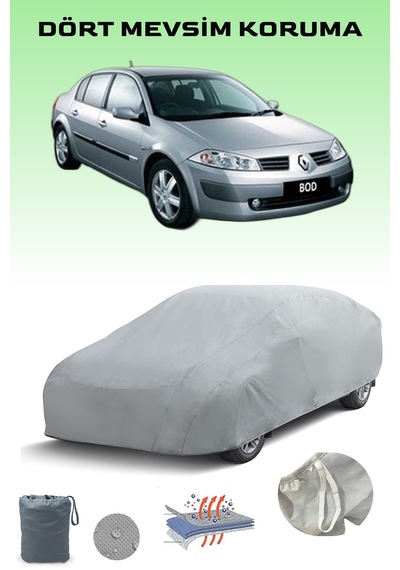 Renault Megane Sedan 2006 - 2009 Araba Brandası Oto Branda Gri