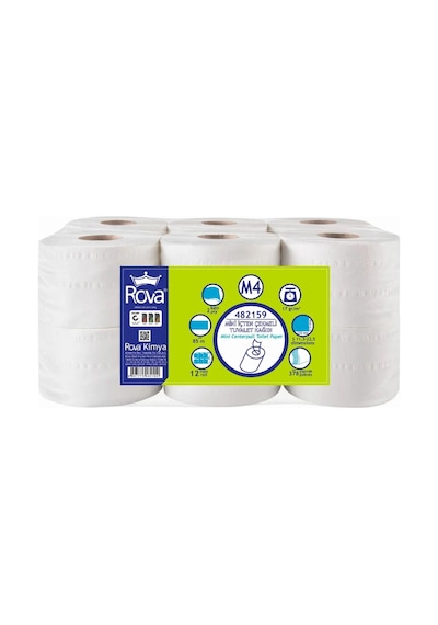Rova Mini Tuvalet Kağıdı 4 Kg 12'li