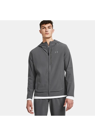Under Armour Outrun The Erkek Gri Koşu Ceketi 1376794 Gri