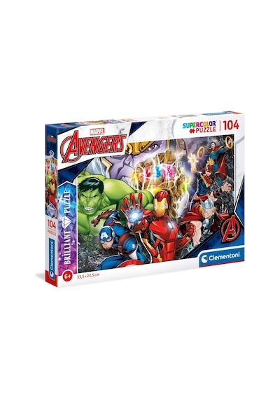 Clementoni 104 Parça Brilliant Puzzle Marvel 20181
