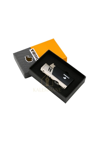 Cohiba İsme Özel Gazlı Çakmak Yüksek Kalite Siyah