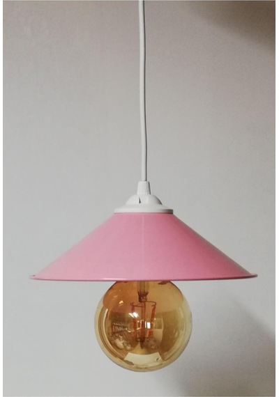 Tekay Aydınlatma Pembe Kız Çocuk Odası Avizesi,pembe Metal Avize Pembe 20 X 53 Çok Renkli