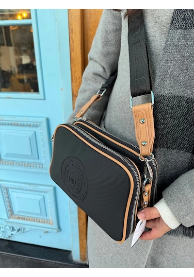 Just Polo Kopya - Kadın Yeni Sezon Lakos Omuz Çantası Mh6000mh Siyah - Camel