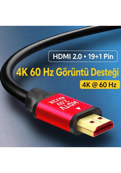 3 Metre Hdmı 2.0 Kablo 4k 60hz Uhd Görüntü Aktarım Kablosu Cb-20