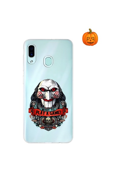 Dali Design Samsung Galaxy A30 Uyumlu Şeffaf Kılıf Horror 7 Tasarımlı