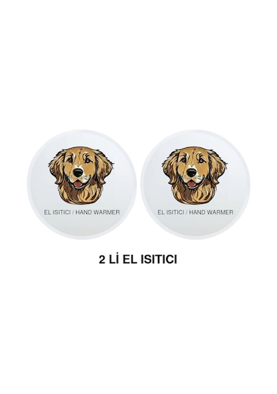 Sıa 2 Adet Kahverengi Köpek Cep Sobası,el Isıtıcı,sıcak Su Torbası Pvc 10x9,5cm Çok Renkli