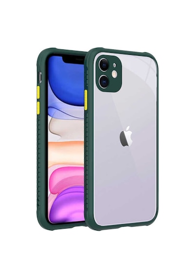 Apple Uyumlu iPhone 11 Kilif Kenar Renkli Sararmaz Seffaf Kapak 357388475