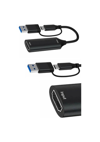 4k Hdmı Video Capture Card Usb Ve Type C Çift Çıkışlı Canlı Yayın Oyun Kayıt Görüntü Yakalama Kartı