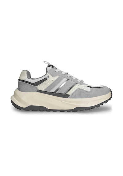 Lufian 112230235 Eduard Erkek Hakiki Deri Klasik Sneaker Gri Gri