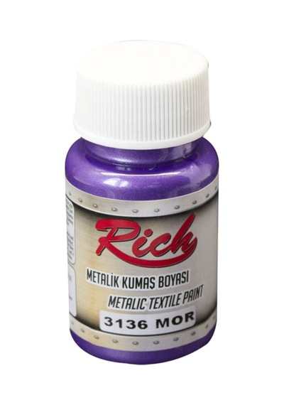 Metalik Kumaş Boyası 50 Cc. 3136 Mor Çok Renkli