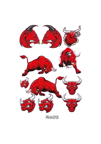 Boğa Tasarım A4 Çoklu Sticker Seti Diğer
