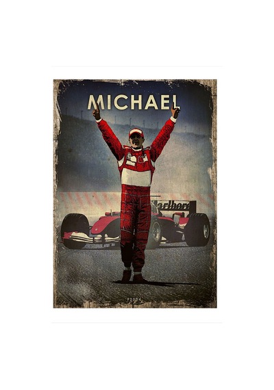 Bedeko Michael Schumacher Art Mdf Tablo 25 Cm X 35 Cm