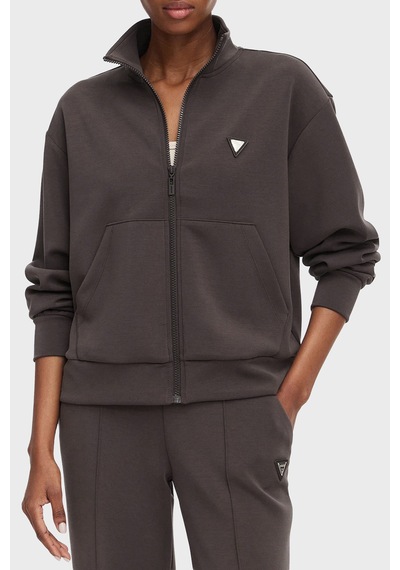 Guess Olympe Regular Fit Dik Yaka Sweat V6yq17k4313 Kadın Sweat V6yq17 K4313 A10k Kahve