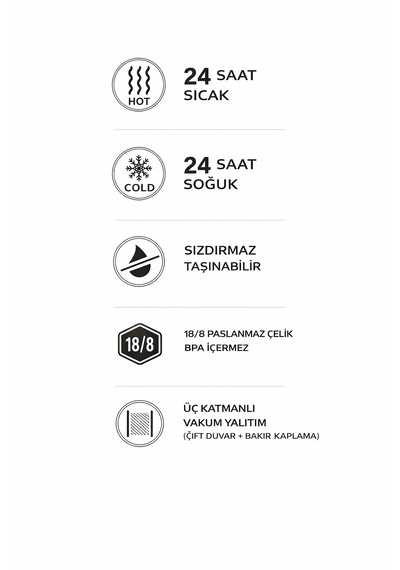 Qasul 1200ml Seyahat Termosu Paslanmaz Çelik, Sıcak & Soğuk Tutma Özellikli Büyük Boy Termos Siyah