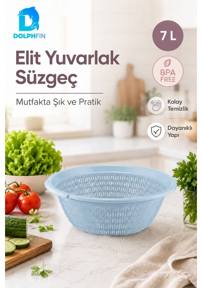 Elit Yuvarlak Süzgeç 7 L Bpa Free Pembe