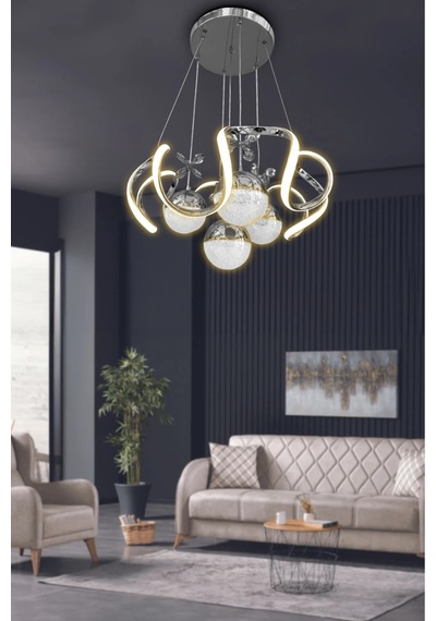 Arya Xl 4 Top Modern Salon - Oturma Odası Avizesi Kumandasız-krom