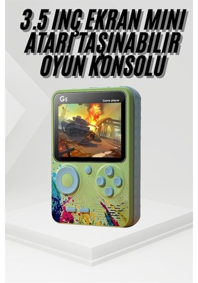 Game - 210 - Box Oyun Konsolu 500 Retro Oyunlu Mini Tnabilir - Csmo-tex - 3 İnç
