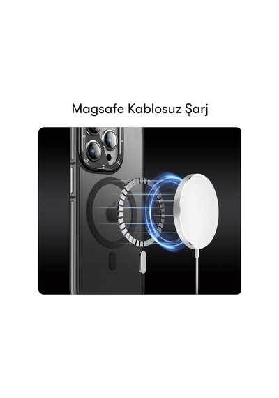Joko - 628 - İphone 15 Pro Max Rocky Magsafe Kapak - Edntrend - - Siyah Sıyah