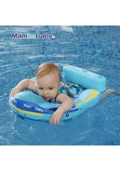 Mambobaby Yüzme Simidi - Ship, Emniyetli, Gölgelikli Ve Ayak Destekli